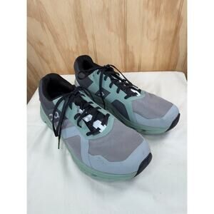 On Cloudrunner Running Shoes Gray Green Speedboard Lace Up Men 11